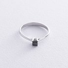 Помолвочное кольцо с черным бриллиантом (белое золото) 236401122 от ювелирного магазина Оникс - 2