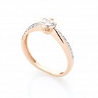 Золотое помолвочное кольцо с фианитами к03325 от ювелирного магазина Оникс