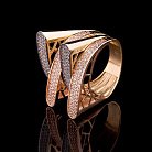 Эксклюзивное золотое кольцо с фианитами к03907 от ювелирного магазина Оникс - 3