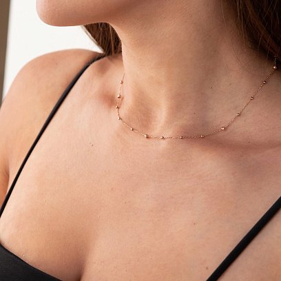 Колье "Шарики" в красном золоте кол02012 №2