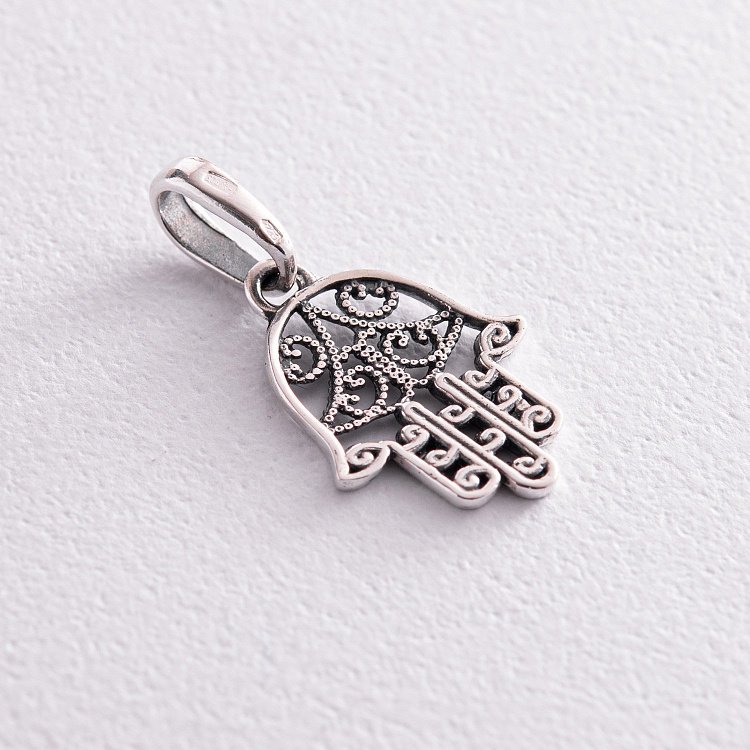 Серебряная подвеска "Хамса" 133117 от ювелирного магазина Оникс - 2