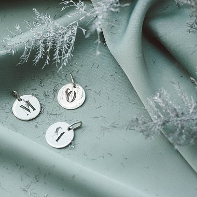 Срібний кулон "Буква" 132724бук №8