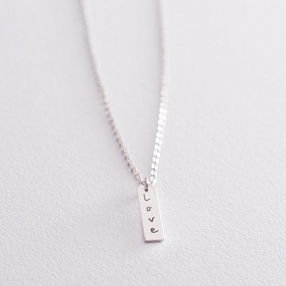 Срібне кольє для гравіювання "Символ" (одинарне) 18983 №4