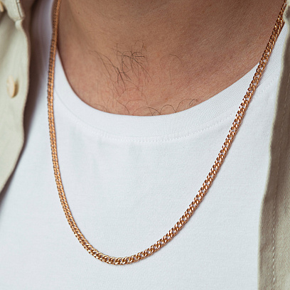 Золотая цепочка - Двойной ромб (4 мм) ц00052-4 №4