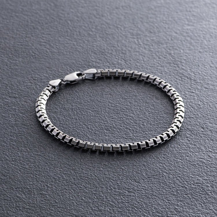 Чоловічий срібний браслет 141685 від ювелірного магазину Онікс - 2