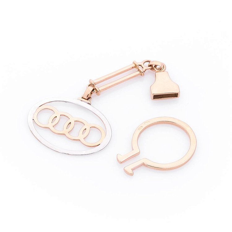 Золотой брелок "Audi" бр00001 от ювелирного магазина Оникс - 2