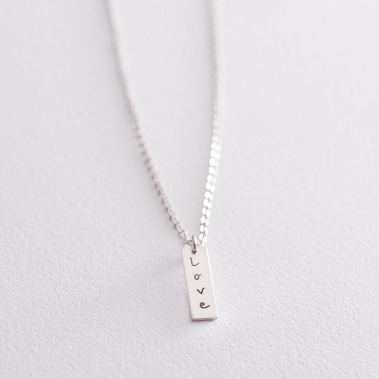 Срібне кольє для гравіювання "Символ" (одинарне) 18983 від ювелірного магазину Онікс - 3