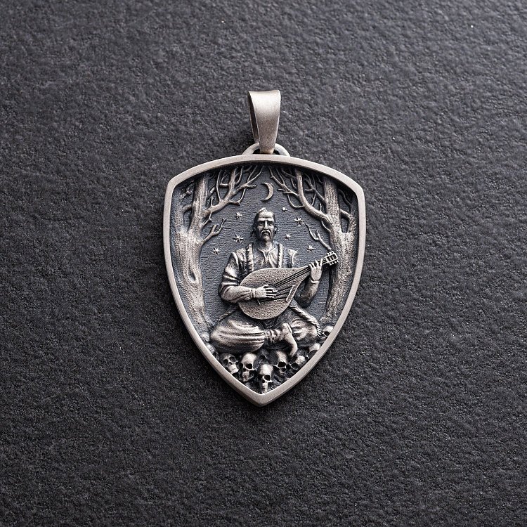 Серебряный кулон "Козак Мамай" 133264 от ювелирного магазина Оникс