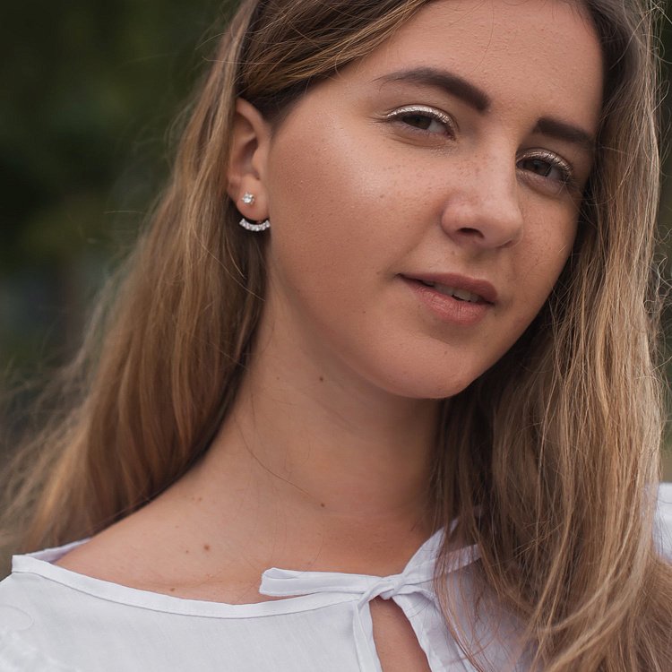 Срібні сережки - джекети (фіаніти) 121683 від ювелірного магазину Онікс - 3