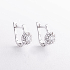 Срібні сережки "Квіточки" з фіанітами 123548 от ювелирного магазина Оникс