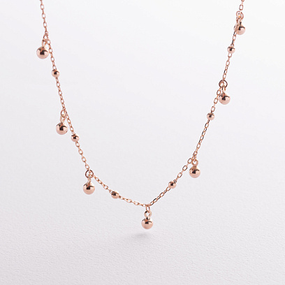 Кольє "Кульки" у червоному золоті кол02613