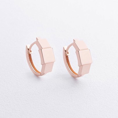 Сережки "Sandra" у червоному золоті с09217