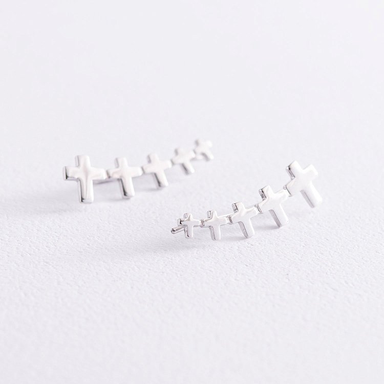 Золотые серьги - клаймберы Стремление с07483 от ювелирного магазина Оникс