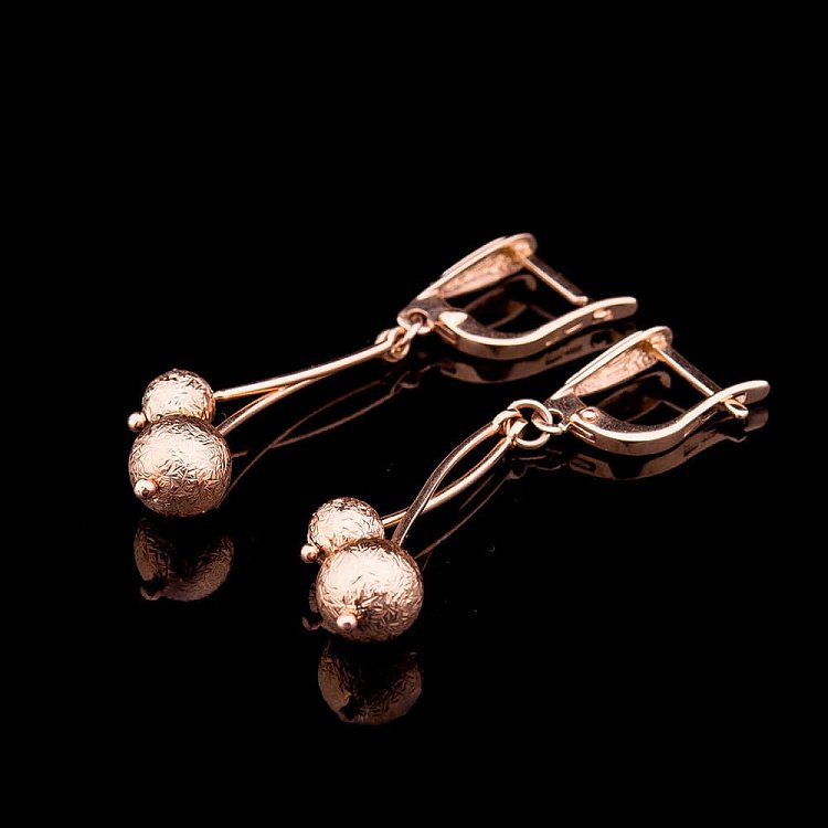 Золоті сережки "Кульки" с02968 від ювелірного магазину Онікс - 2