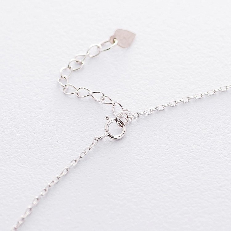 Срібне кольє з сердечком (онікс) 18793 від ювелірного магазину Онікс - 4