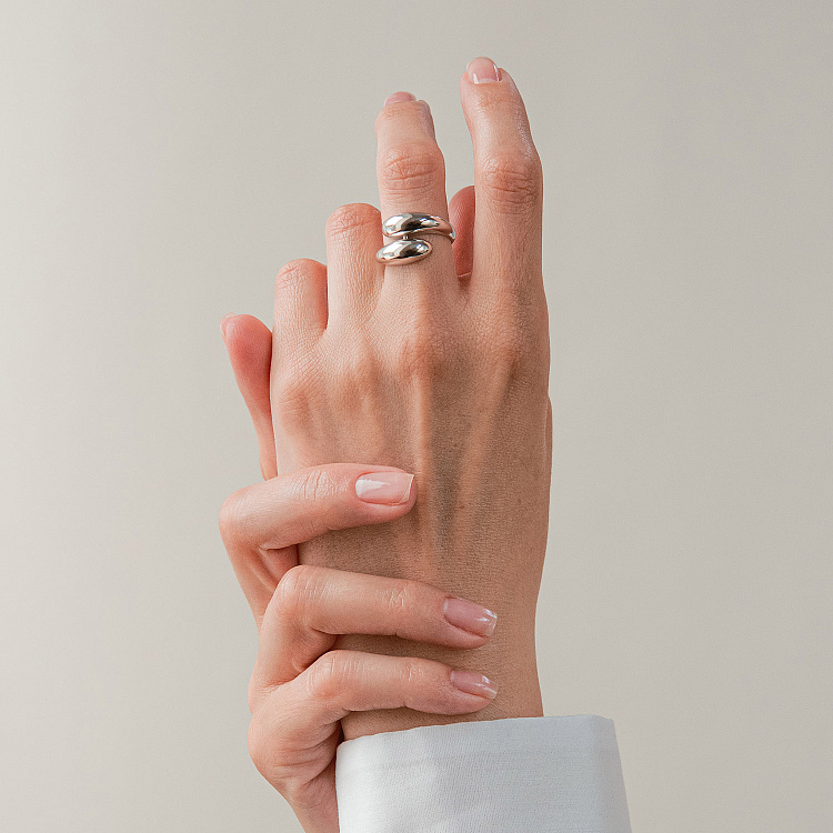 Кольцо "Rosemarie" в белом золоте к08286 от ювелирного магазина Оникс - 1