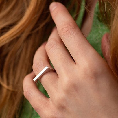 Серебряное кольцо "Оригинальность" 112563 №2