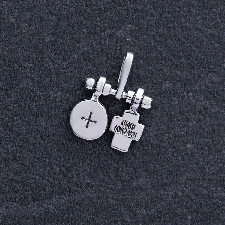 Золота підвіска з хрестиком та ладанкою п03791 від ювелірного магазину Онікс - 5