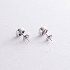 Срібні сережки - пусети з фіанітами 121916 от ювелирного магазина Оникс - 2