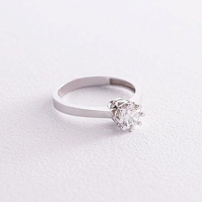 Золотое помолвочное кольцо "Корона" с фианитом к06060 №4