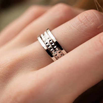 Кольцо "Gina" в белом золоте к07413 №9