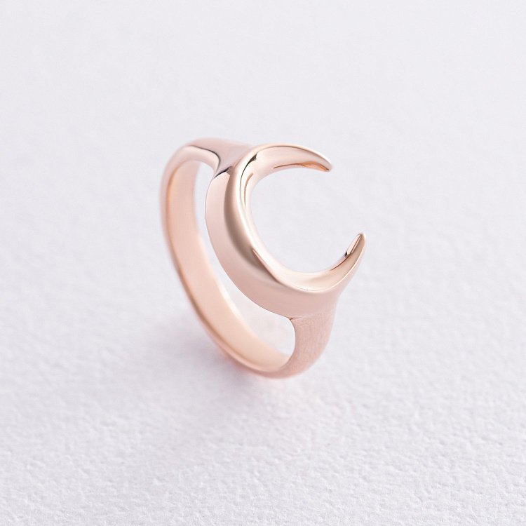 Каблучка "Лунниця" у червоному золоті к07378 від ювелірного магазину Онікс - 1