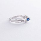 Золотое кольцо с синим сапфиром и бриллиантами C01298R от ювелирного магазина Оникс - 2