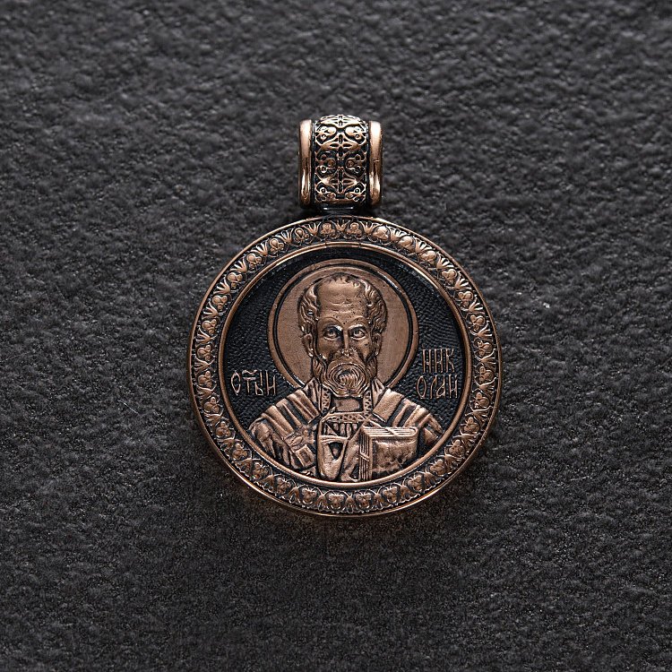 Подвеска "Св. Николай Чудотворец Чудо о трех корабельщиках " (чернение) п01654 от ювелирного магазина Оникс