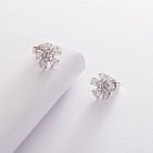 Золоті сережки - пусети "Квіточки" з діамантами сб0312di от ювелирного магазина Оникс