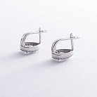Срібні сережки "Крапельки" з кварцом і фіанітами GS-02-004-6410 от ювелирного магазина Оникс - 3