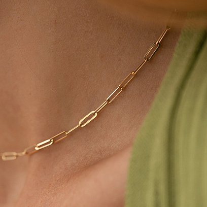 Колье "Ванесса" mini в желтом золоте кол02380 №6