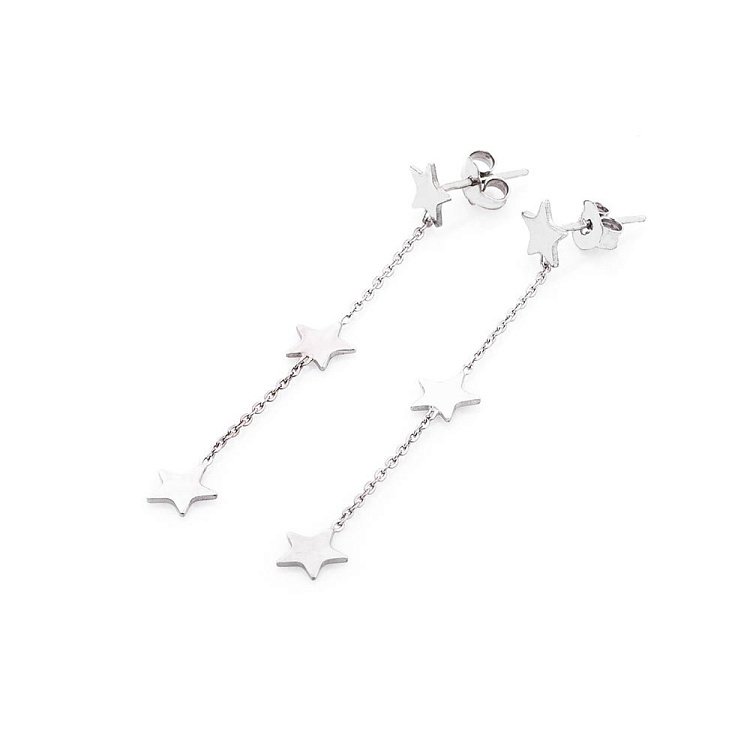 Серебряные серьги "Звёздочки" 122143 от ювелирного магазина Оникс - 1