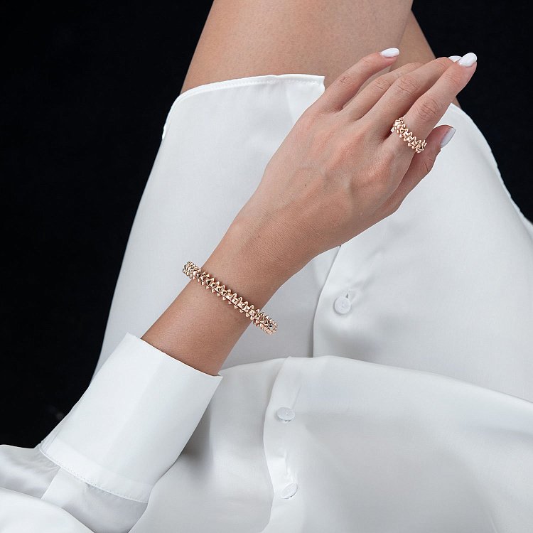 Каблучка "Тереза" в червоному золоті к06546 від ювелірного магазину Онікс - 3