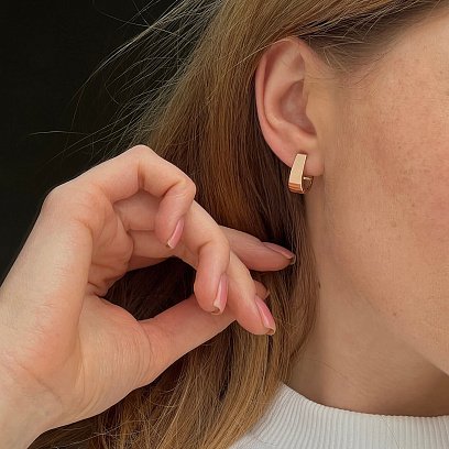 Золоті сережки "Мінімалізм" с07102 №2