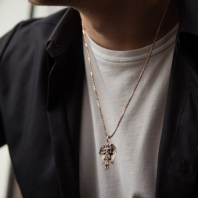 Золота підвіска "Ангел Хранитель" п03819 від ювелірного магазину Онікс - 4