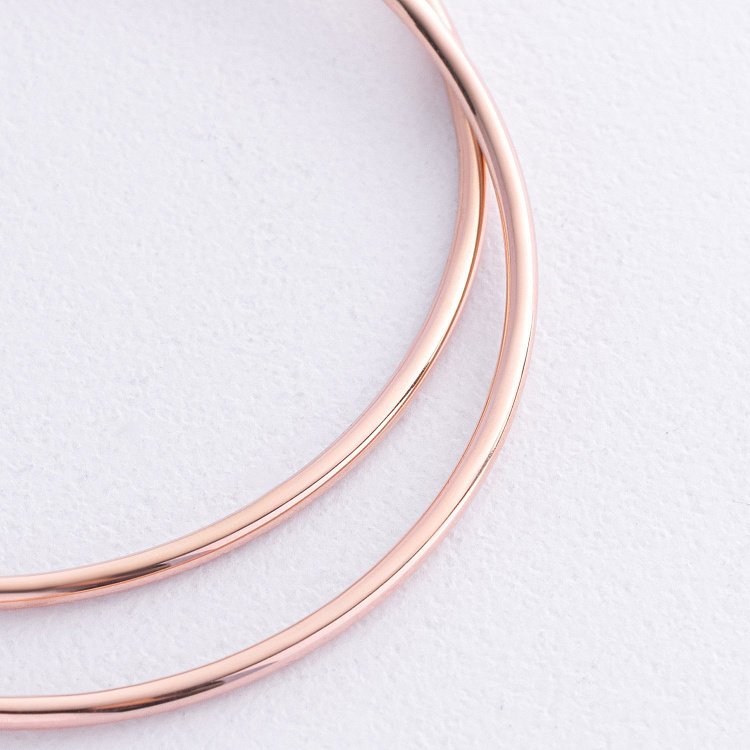 Серьги - кольца в красном золоте (5.3 см) с02016 от ювелирного магазина Оникс - 3