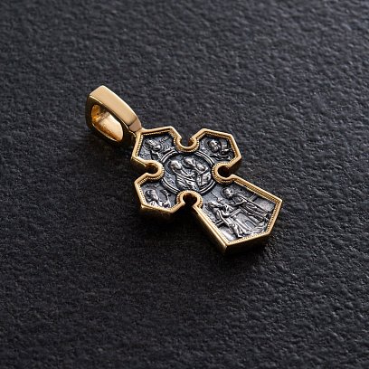 Срібний хрестик "Господь Вседержитель. Ікона Божої Матері "Седмієзерна" 131457 №3