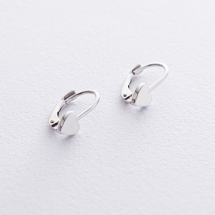 Детские золотые серьги "Сердечки" с05896 от ювелирного магазина Оникс