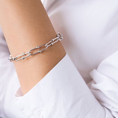 Браслет "Фантазія" в білому золоті б04714 №3