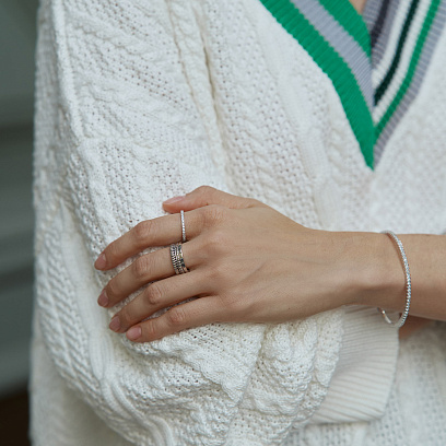 Золотой браслет "Clarice" с дорожкой камней б05558 №16