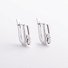 Срібні сережки "Daphne" з фіанітами 123543 от ювелирного магазина Оникс