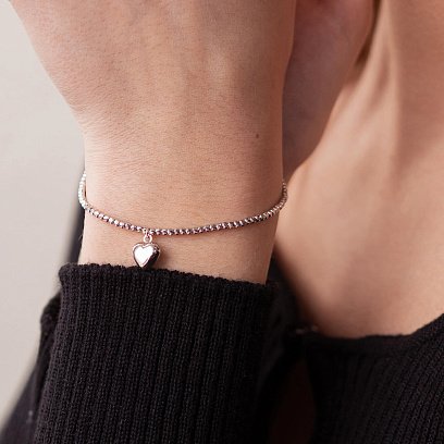 Золотий браслет "Сердечко" б03107 №13