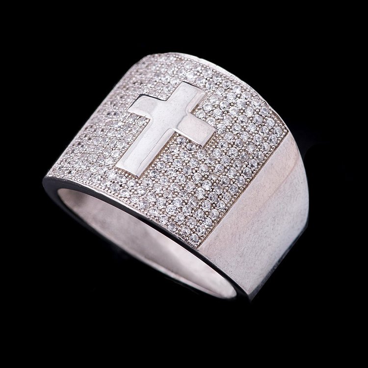 Каблучка (фіаніти, родій) 111394 Каблучка (фіаніти, родій) 111394 від ювелірного магазину Онікс