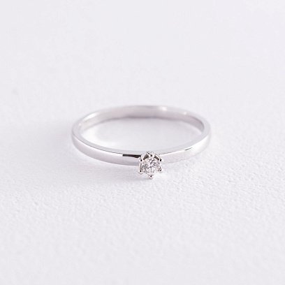 Золота заручальна каблучка з діамантом кб0356y