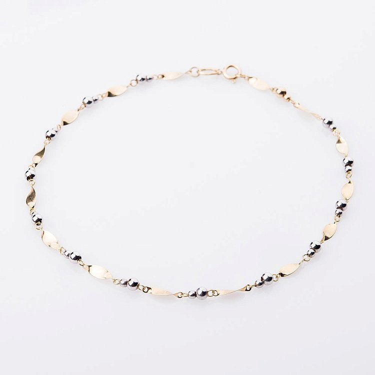 Золотой браслет на ногу б01722 от ювелирного магазина Оникс - 6