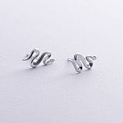 Срібні сережки - пусети "Змії" 123007 от ювелирного магазина Оникс