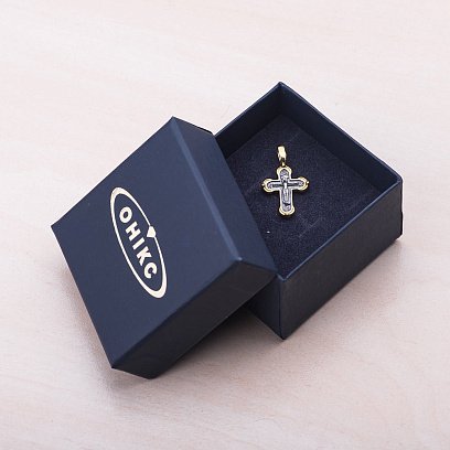 Серебряный крест с распятием "Спаси и Сохрани" 132997 №5