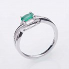 Помолвочное кольцо с бриллиантами и изумрудом кб03042 от ювелирного магазина Оникс