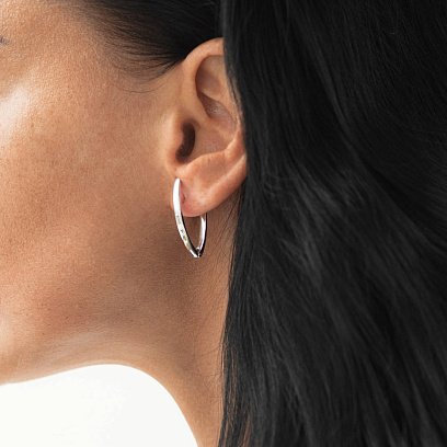 Серьги Минимализм в белом золоте с06993 №2