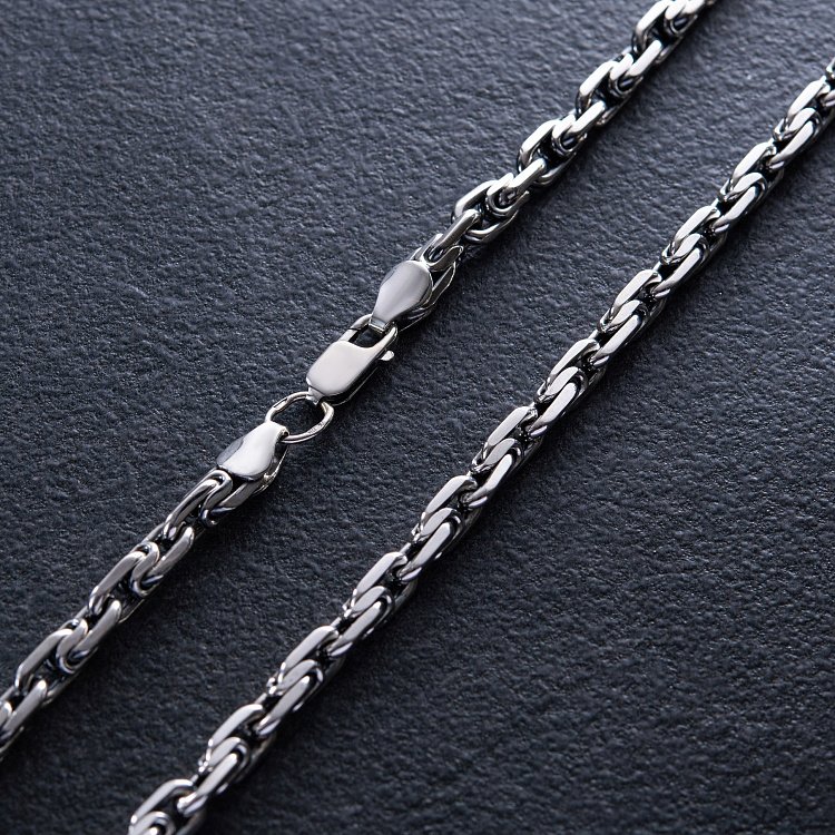 Мужская серебряная цепочка 15153 от ювелирного магазина Оникс